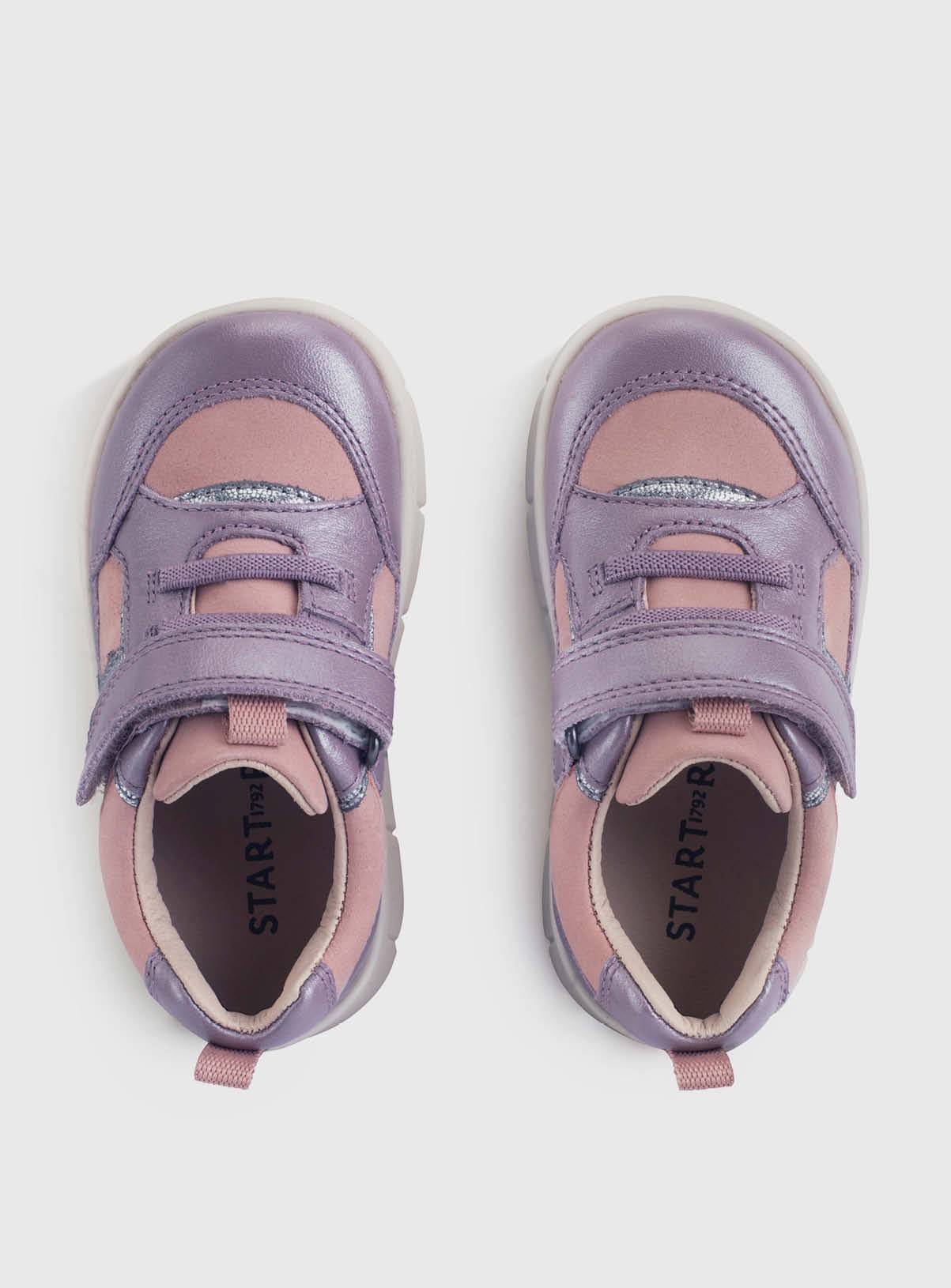 START-RITE Stride Mauve Silver Leather Mix 9.5 Infant - Image 2
